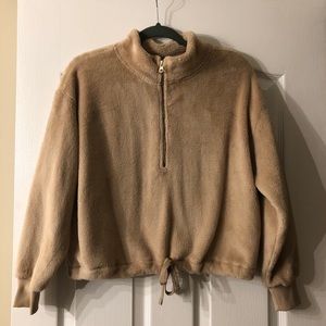 Fuzzy Half Zip Sweater